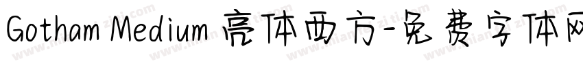 Gotham Medium 亮体西方字体转换